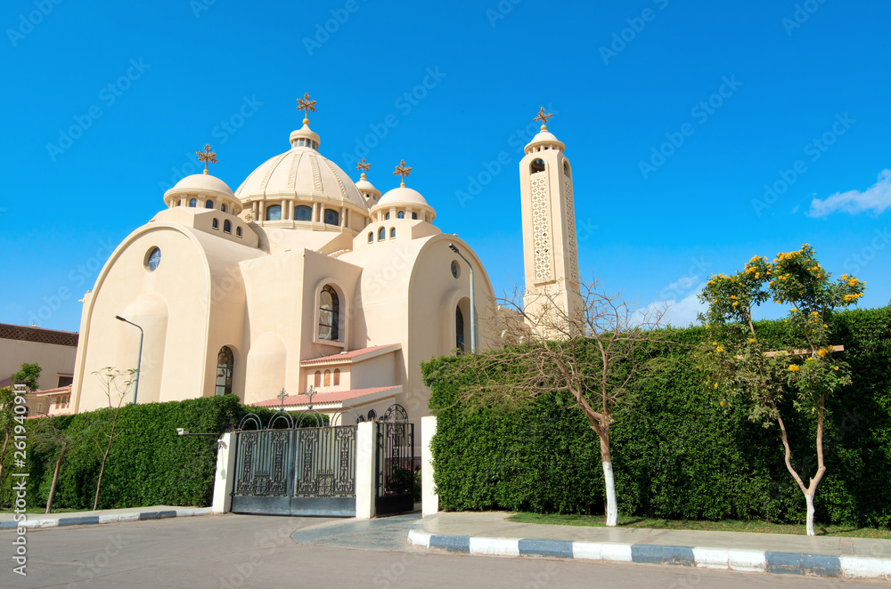 Fototapeta premium Coptic Orthodox Church in Sharm El Sheikh, Egypt. All Saints Church