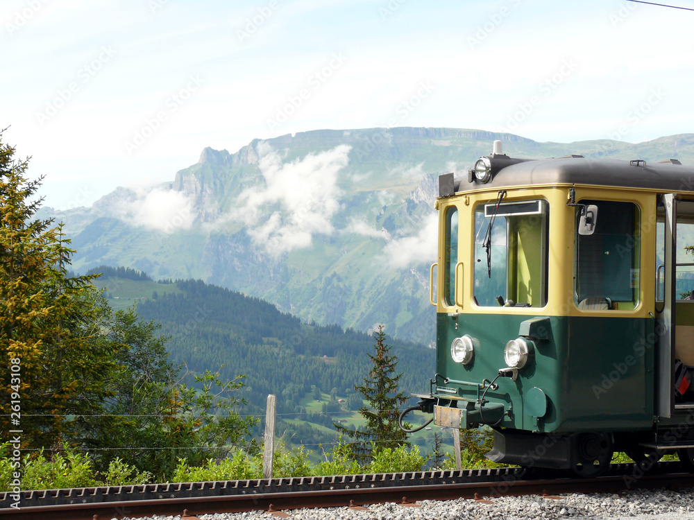 Wengen, Switzerland. Rack railway leading to the Jungfraujoch.