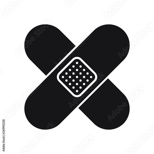 Plaster or Band Aid Icon. Medical Patch Symbol Isolated