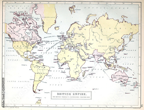 Old map. British empire.