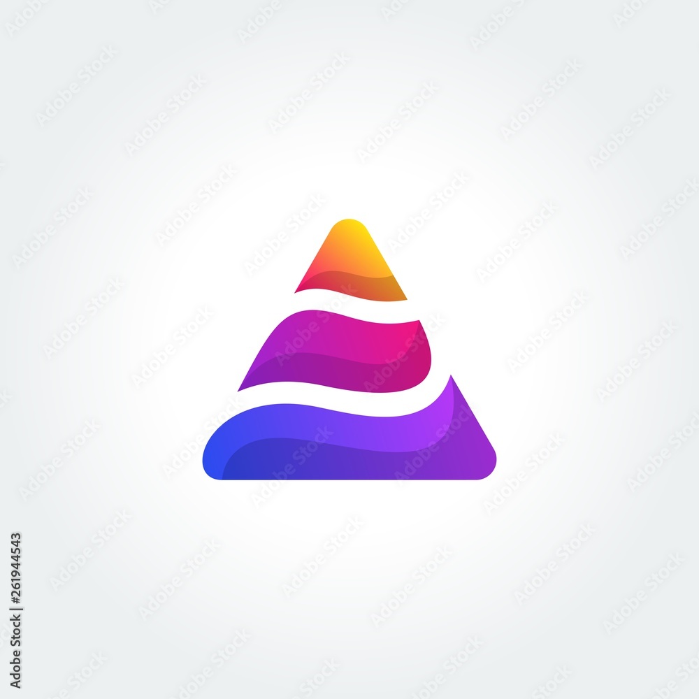 Triangle concept illustration for corporate identity Triangle concept illustration for corporate identity