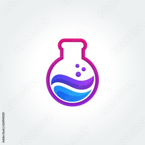 Lab logo vector. Lab logo template. Science lab logo