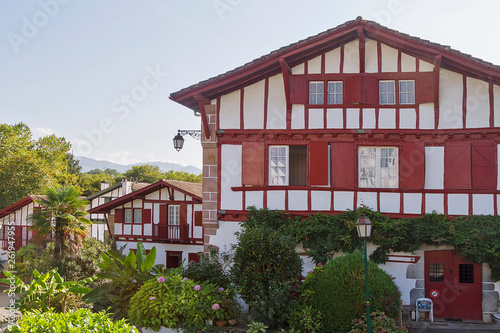 Espelette town in the basque region of the south of France photo