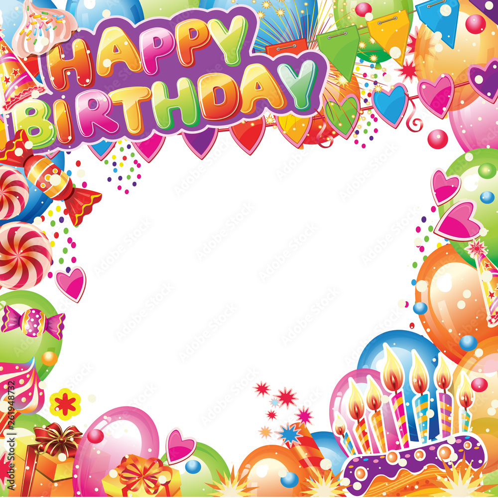 Birthday card with place for text Birthday card with place for text