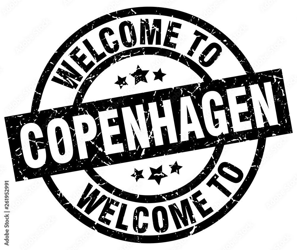 welcome to Copenhagen black stamp welcome to Copenhagen black stamp