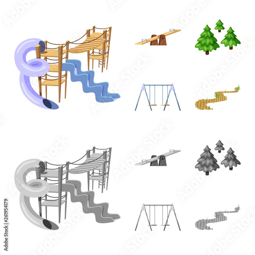 Vector illustration of urban and street icon. Set of urban and relaxation stock vector illustration.