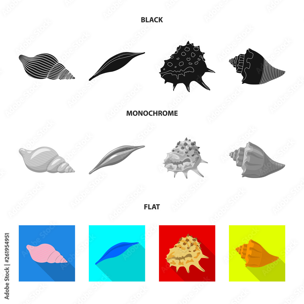Vector design of animal and decoration logo. Set of animal and ocean stock vector illustration. Vector design of animal and decoration logo. Set of animal and ocean stock vector illustration.