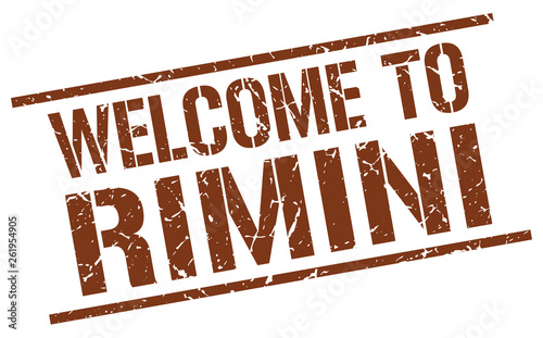 welcome to Rimini stamp