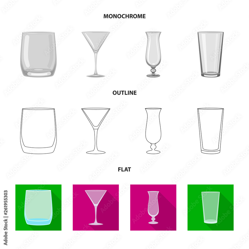 Vector design of form and celebration symbol. Set of form and volume vector icon for stock.