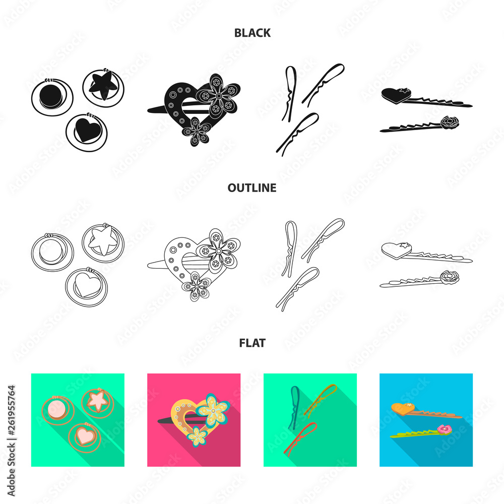 Isolated object of beauty and fashion sign. Set of beauty and female vector icon for stock.