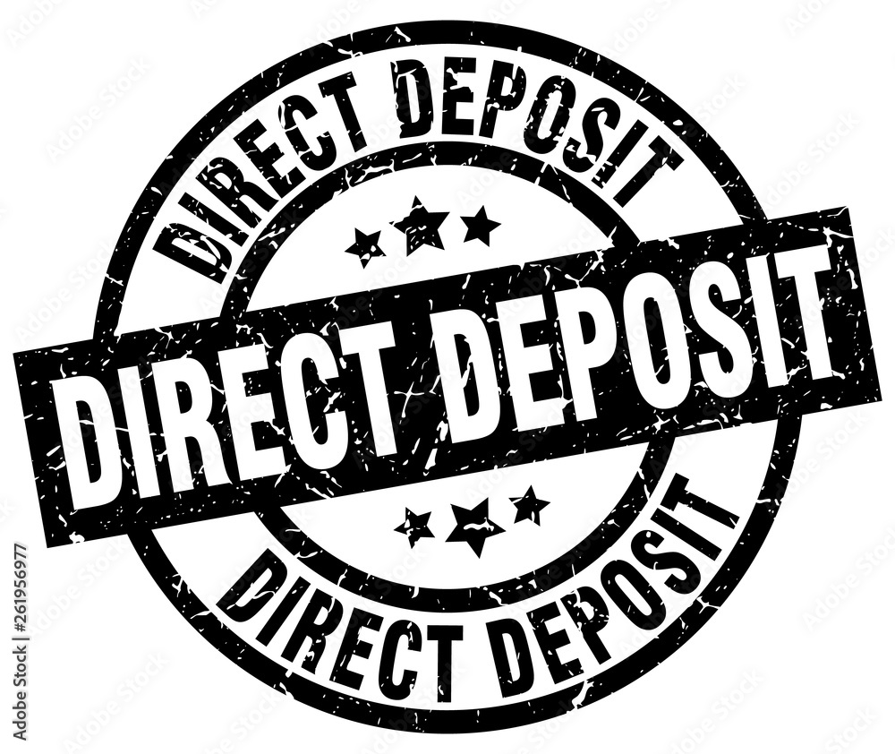 direct deposit round grunge black stamp direct deposit round grunge black stamp