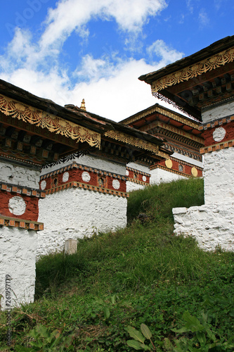 buddhist monument  Druk Wangyal Chortens  in Bhutan