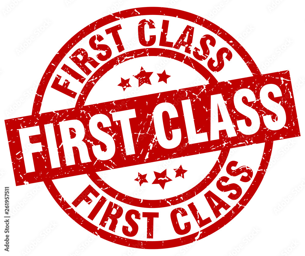 first class round red grunge stamp first class round red grunge stamp