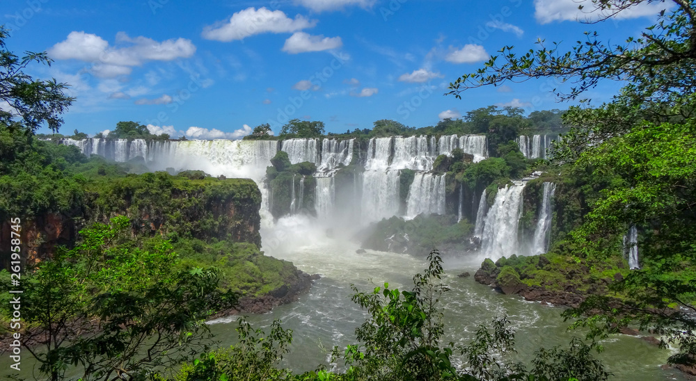 Iguazu waterfalls. One of the nature miracles in Argentina and Brasil Iguazu waterfalls. One of the nature miracles in Argentina and Brasil