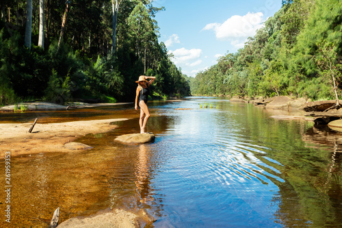 Enjoying the tranquil waters of the Grose River Blue Mountains, © Leah-Anne Thompson