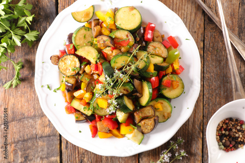 fried vegetable with rosemary