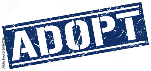 adopt square grunge stamp