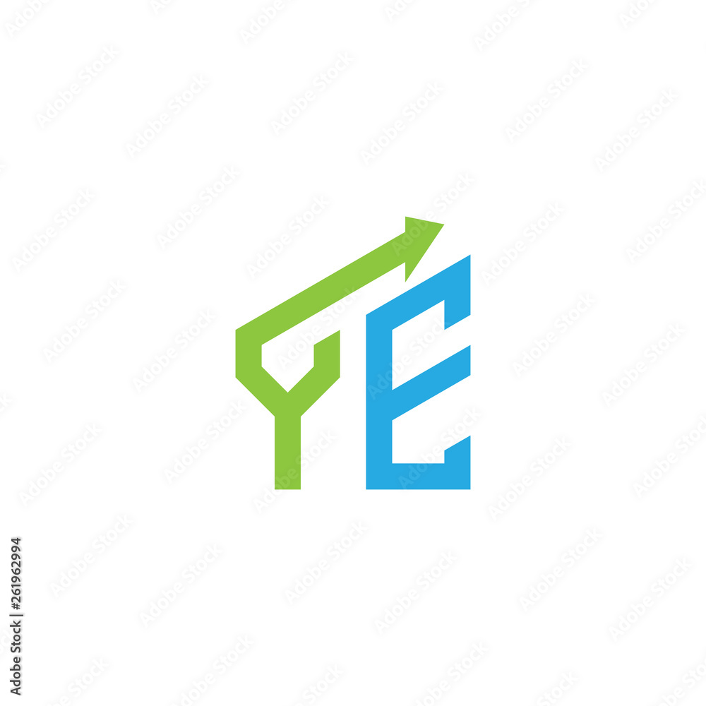 initial letter logo with growing arrows initial letter logo with growing arrows