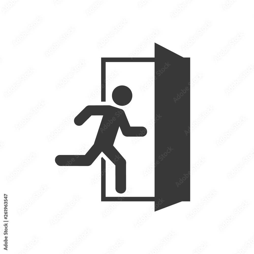 Save Download Preview Emergency exit, escape route signs. vector illustration Save Download Preview Emergency exit, escape route signs. vector illustration