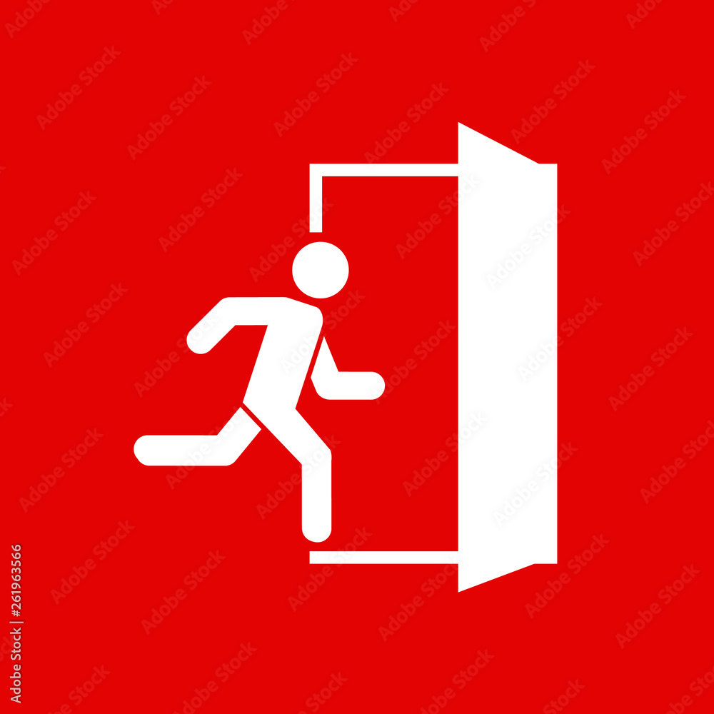 Save Download Preview Emergency exit, escape route signs. vector illustration Save Download Preview Emergency exit, escape route signs. vector illustration