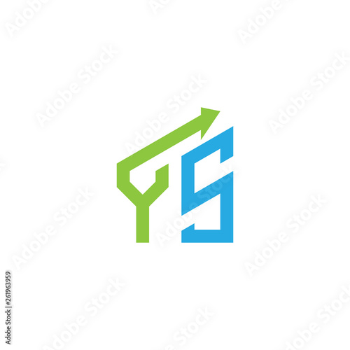 initial letter logo with growing arrows © liarocer