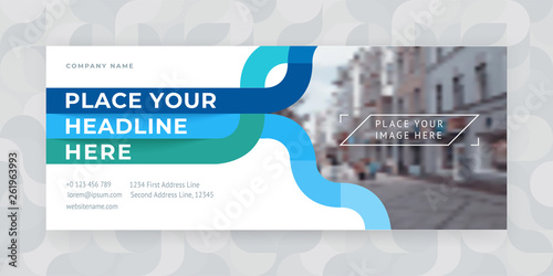 Template of a bright horizontal banner 
