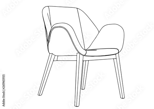 sketch chair vector