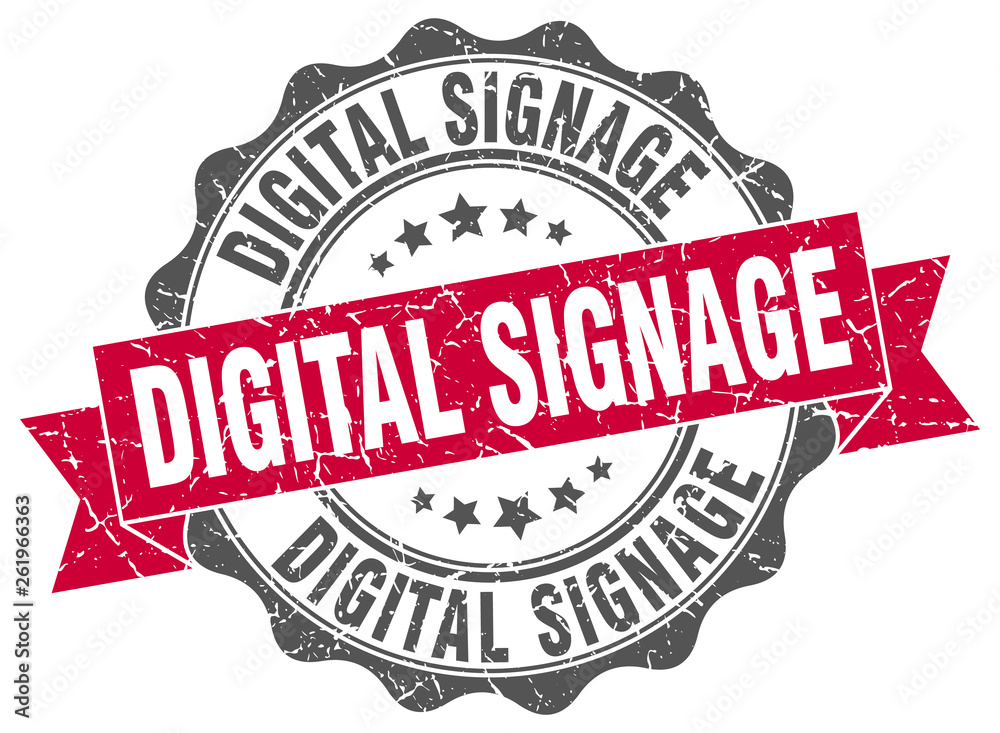 Fototapeta premium digital signage stamp. sign. seal