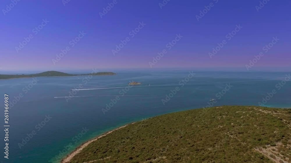 Aerial view of the Croatian shore. Aerial view of the Croatian shore.