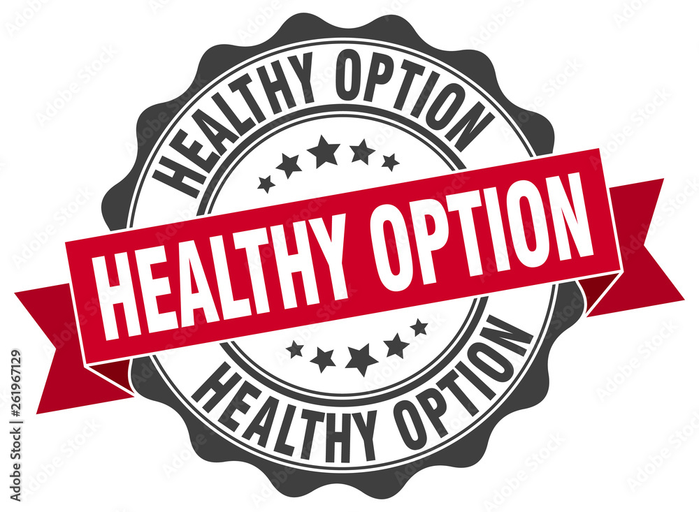 Fototapeta premium healthy option stamp. sign. seal