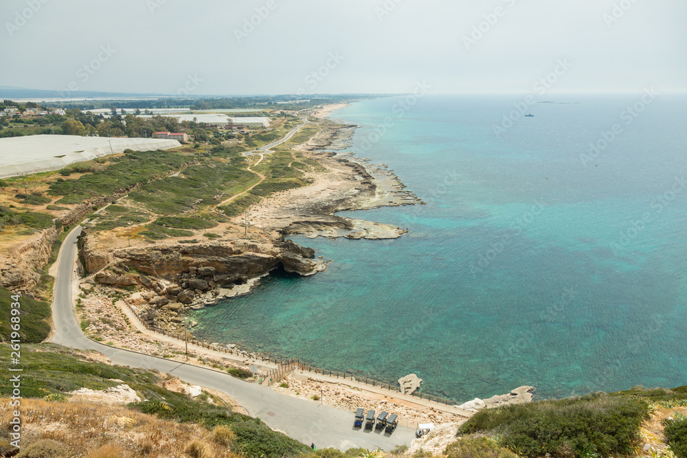 View of the coast from the top of Rosh HaNikra