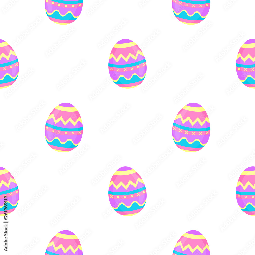 Paint eggs seamless pattern. Decorative background for Easter