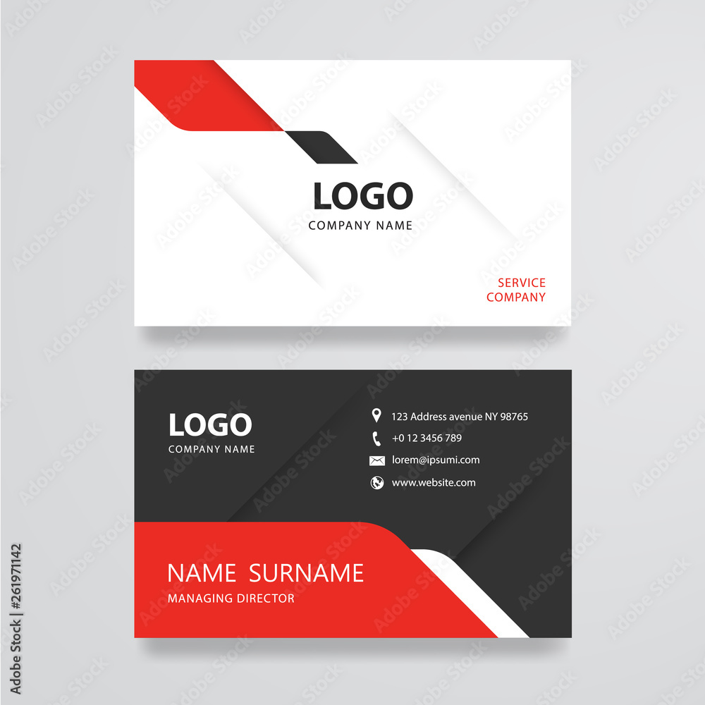 White and grey business card flat design template vector White and grey business card flat design template vector