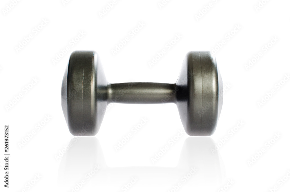 Dumbbell for fitness isolated on white Dumbbell for fitness isolated on white