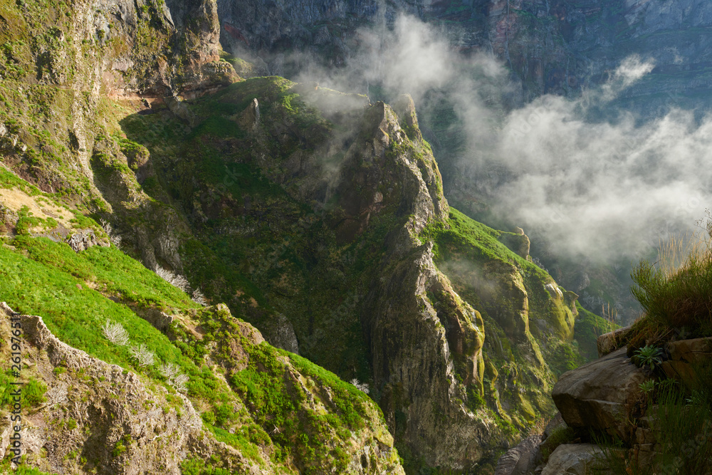 Landscape of Madeira island mountains