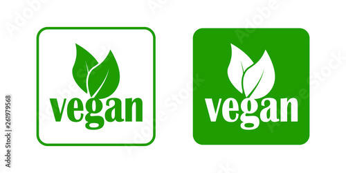 set green vegan button