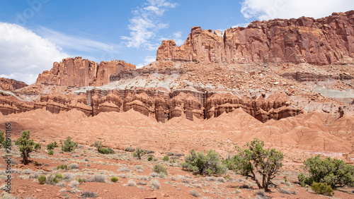 The Fluted Wall in Capitol Reef National Park  Utah  USA