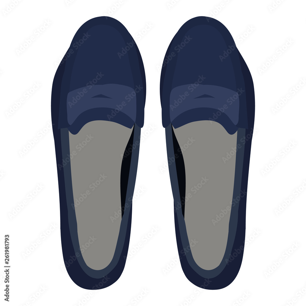 men's shoes, top view, isolated, vector men's shoes, top view, isolated, vector