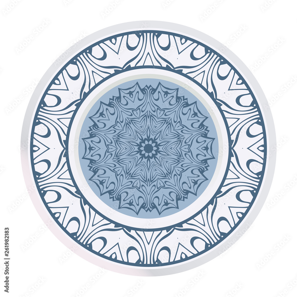 Handdrawn Pattern With Round Floral Mandala. Vector Illustration. Oriental Pattern. Indian, Moroccan, Mystic, Ottoman Motifs. Anti-Stress Therapy Pattern. Handdrawn Pattern With Round Floral Mandala. Vector Illustration. Oriental Pattern. Indian, Moroccan, Mystic, Ottoman Motifs. Anti-Stress Therapy Pattern.