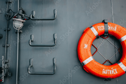 life buoy on the wall