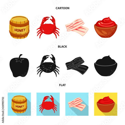 Isolated object of taste and product logo. Set of taste and cooking stock symbol for web.