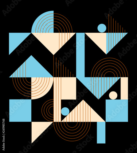 geometric pattern. ethnic ornament. Abstract background - colorful lines. Vector illustration.