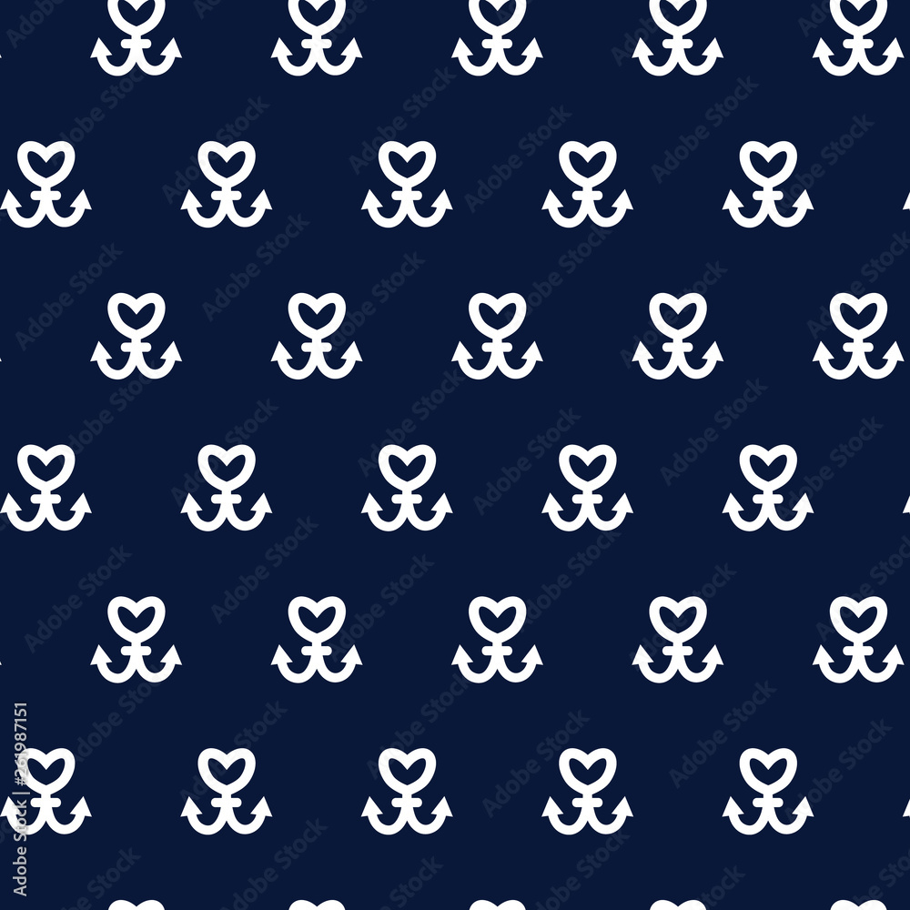 anchor heart pattern. Vector illustration. anchor heart pattern. Vector illustration.