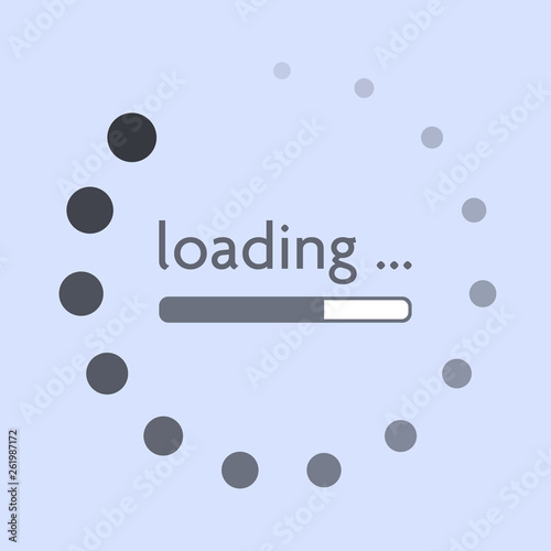 round progress bar oder progress indicator on website or mobile app
