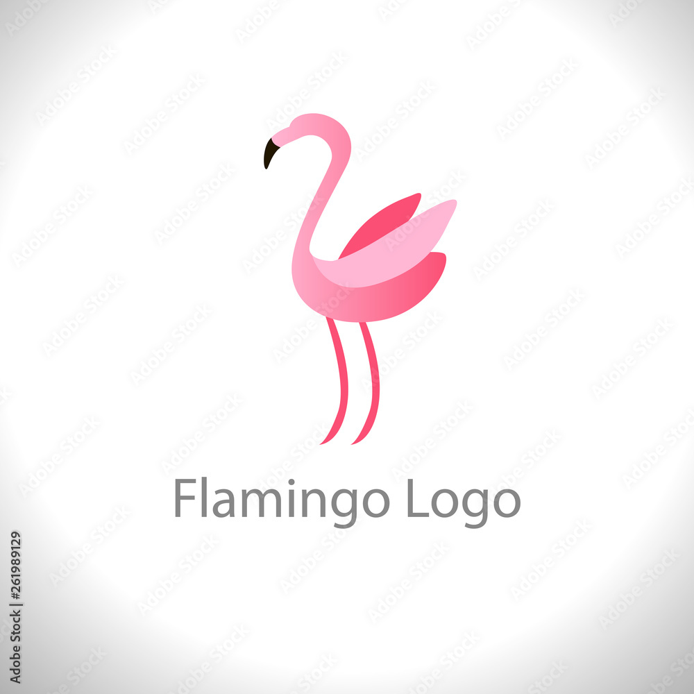 Fototapeta Flamingo design vector template.