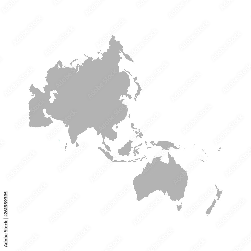 Map of Asia Pacific. - Vector