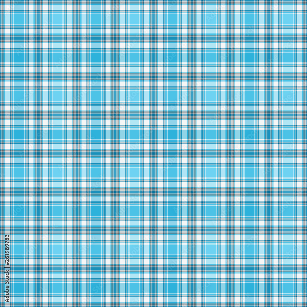 Checkered white-blue seamless pattern