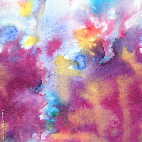 Abstract smoky watercolor texture, bright color palette.
