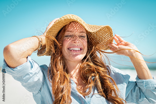 Woman enjoying summer
