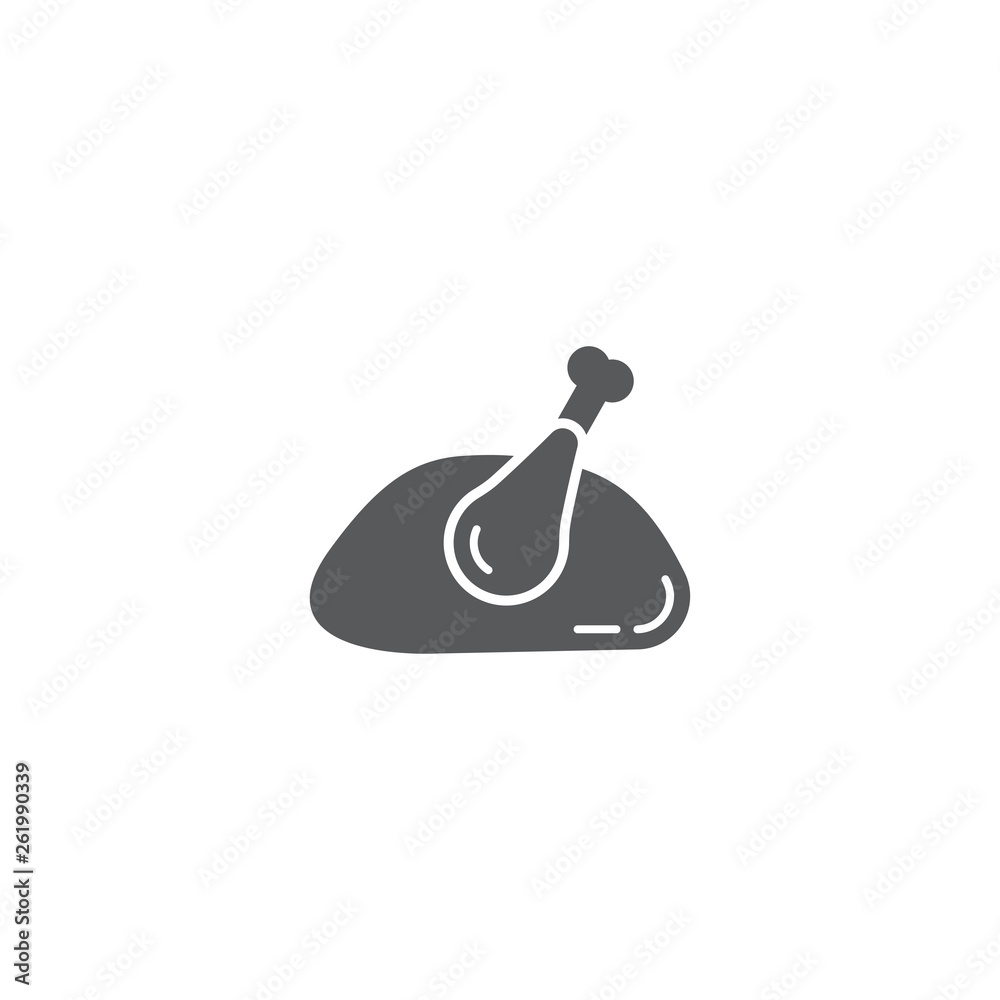 roasted chicken vector icon isolated on white background roasted chicken vector icon isolated on white background